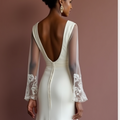 Classic A-Line Wedding Gown with a Satin Finish for a Luxurious Look