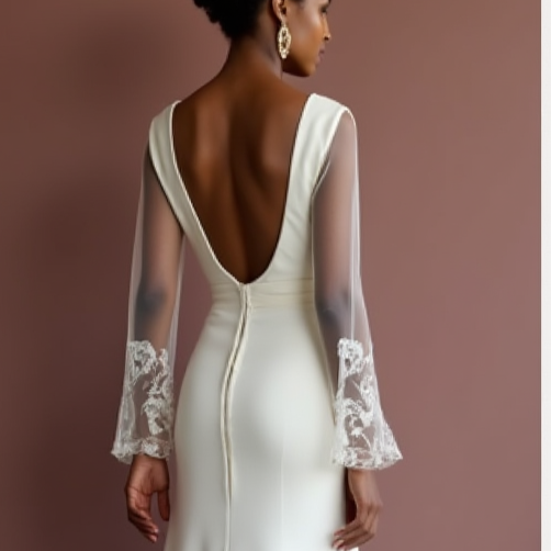 Classic A-Line Wedding Gown with a Satin Finish for a Luxurious Look