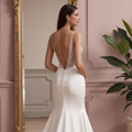 Elegant A-Line Bridal Gown with a Sheer Bodice for a Modern Twist