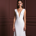 Simple A-Line Wedding Dress for Minimalist Brides