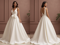 Elegant Princess Wedding Dress with a Lace Bodice for a Romantic Touch