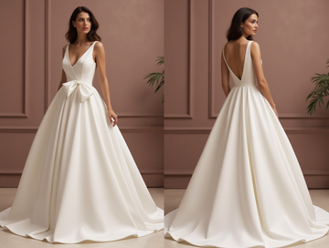 Elegant Princess Wedding Dress with a Lace Bodice for a Romantic Touch