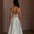 A-Line Wedding Dress with Beaded Bodice for a Glamorous Look