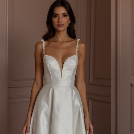 A-Line Wedding Dress with Beaded Bodice for a Glamorous Look