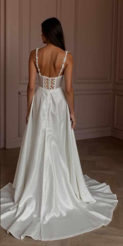 A-Line Wedding Dress with Beaded Bodice for a Glamorous Look