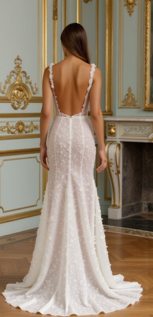 Romantic A-Line Gown with a Flowing Chiffon Skirt