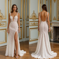 Romantic A-Line Gown with a Flowing Chiffon Skirt