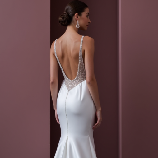 Elegant Mermaid Wedding Dress with Lace Details for a Timeless Look