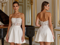 Romantic Short Wedding Dress and Mini Dress with a Tulle Skirt for a Fairytale Look