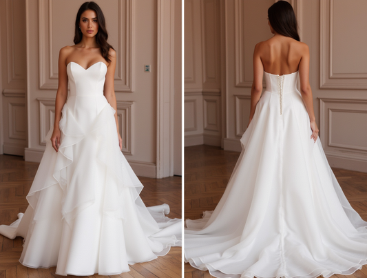 Princess Ball Gown Wedding Dress with a Sparkling Crystal Bodice
