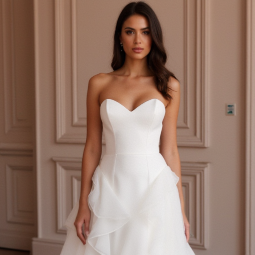 Princess Ball Gown Wedding Dress with a Sparkling Crystal Bodice