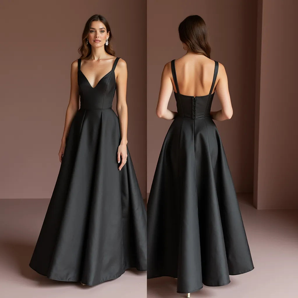 Gothic Black Wedding Dress with a Corset Bodice for a Dramatic Fit