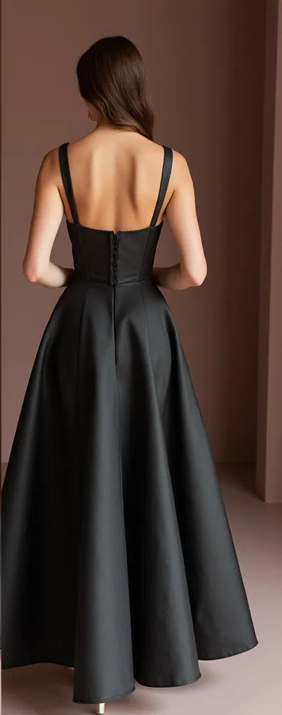 Gothic Black Wedding Dress with a Corset Bodice for a Dramatic Fit