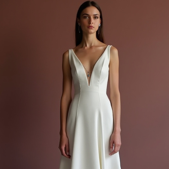 A-Line White Wedding Dress with a Sheer Lace Skirt for a Soft, Dreamy Feel