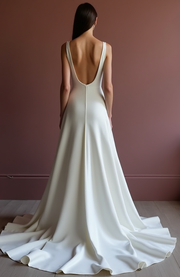 A-Line White Wedding Dress with a Sheer Lace Skirt for a Soft, Dreamy Feel