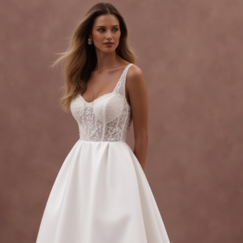 Princess Wedding Gown with Beaded Details for a Sophisticated Look