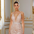 A-Line Wedding Dress with a High Slit for a Trendy and Bold Style