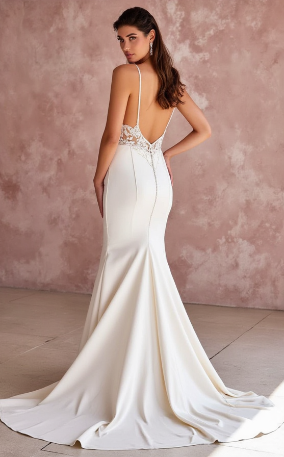 Classic Mermaid Wedding Dress with a Sweetheart Neckline for a Romantic Feel