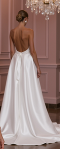 Soft A-Line Wedding Dress for a Boho and Romantic Wedding