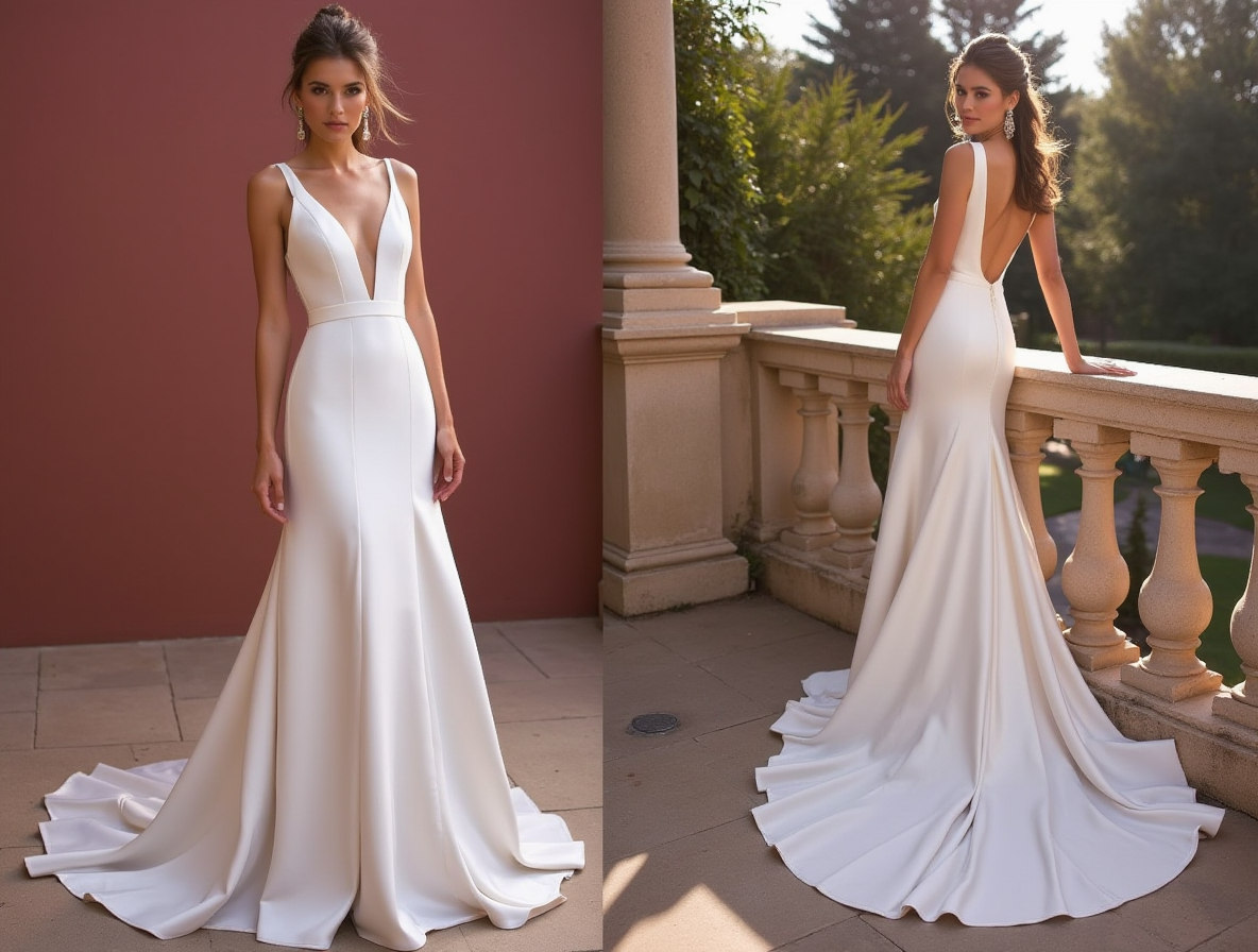 Stunning Mermaid Wedding Dress with a Flared Skirt for a Glamorous Look