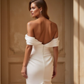Simple A-Line Bridal Gown for a Chic and Understated Look