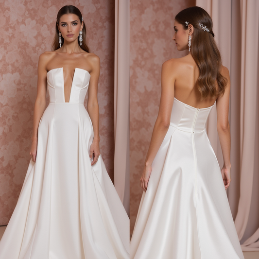 A-Line Wedding Dress with a Vintage-Inspired Silhouette
