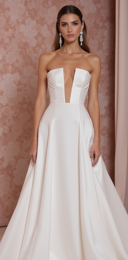 A-Line Wedding Dress with a Vintage-Inspired Silhouette