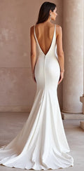 Sexy Mermaid Wedding Dress with Sheer Panels for a Contemporary Look