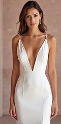 Sexy Mermaid Wedding Dress with Sheer Panels for a Contemporary Look