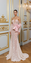 Stunning A-Line Gown with a Lace Overlay for a Delicate Touch