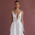 A-Line Bridal Gown with Embroidered Details for a Unique Touch