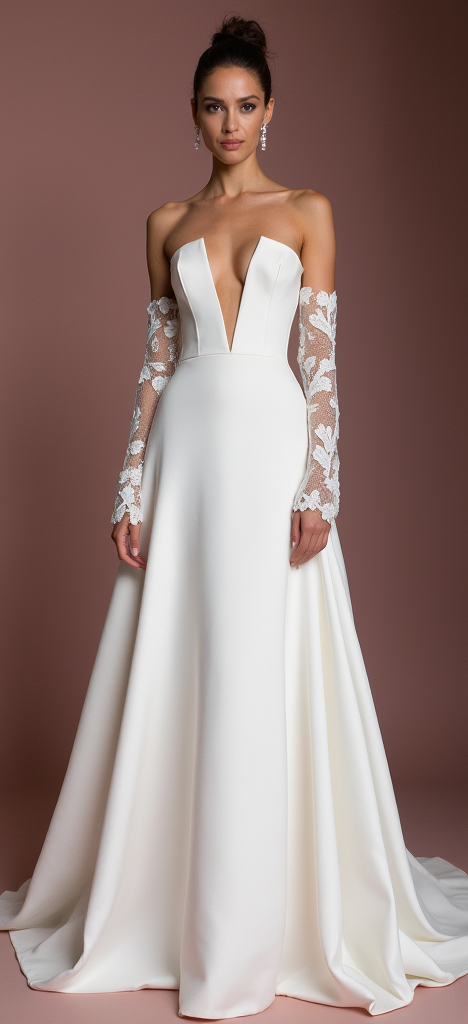 Elegant A-Line Gown with a Sweetheart Neckline for a Timeless Look