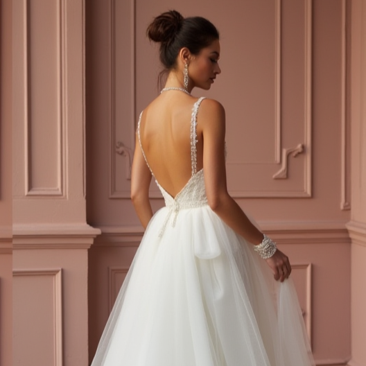 Royal-Inspired Princess Wedding Dress with Stunning Embellishments
