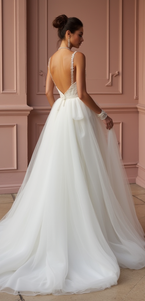 Royal-Inspired Princess Wedding Dress with Stunning Embellishments