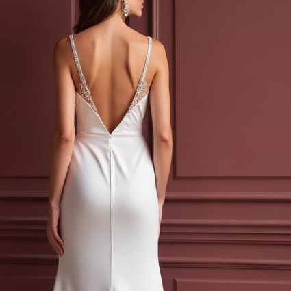 A-Line Wedding Dress with Crystal Beading for a Touch of Glamour