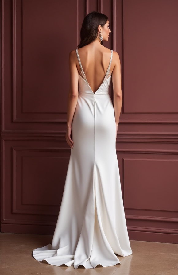 A-Line Wedding Dress with Crystal Beading for a Touch of Glamour