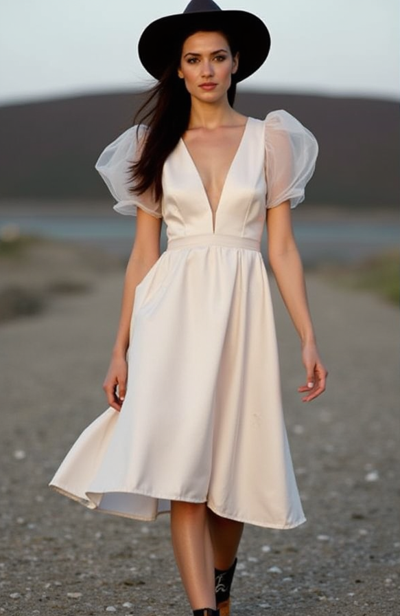 Glamorous Short Wedding Dress and Mini Dress with Beaded Details for Extra Sparkle