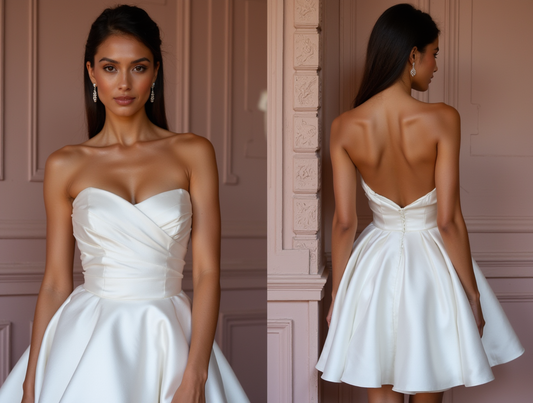 Boho Mini Short Wedding Dress with Fringe Details for a Unique and Free-Spirited Look