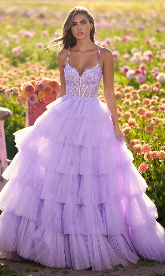 Lavender Heart Shaped Neck A-line Evening Dress Pleated Tulle Party Dress Spaghetti Strap فساتين مناسبة رسمية