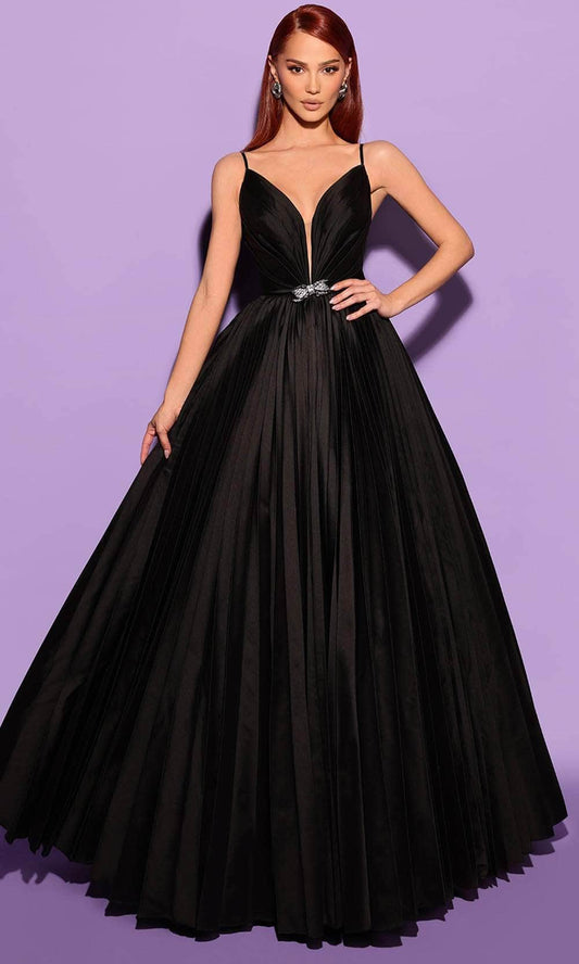 Elegant Black A-Line Satin Prom Dress Spaghetti Strap Sleeveless Floor Length Sheath Evening Dress vestido de gala