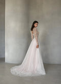 Timeless A-Line Wedding Dress with Long Sleeves, Sweetheart Neckline, and Elegant Lace Embellishments