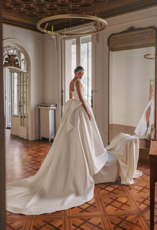 Vestido De Novia De sirena 2 en 1, Vestido De Novia moderno sin mangas con lazo De satén, Vestido De Novia De princesa 